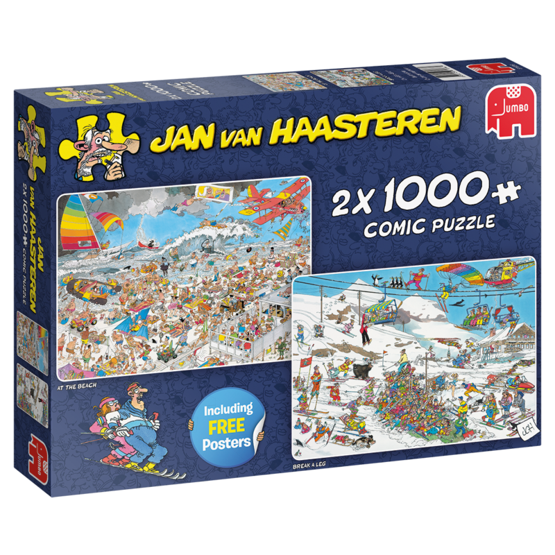 Jan van Haasteren Op Het Strand & Wintersport 2in1